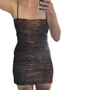 Bronze Vintage Mini Dress